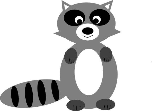 free cartoon raccoon clipart - photo #6