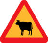 Cow Crossing Yield Clip Art
