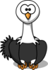 Ostrich With Black Feathers Clip Art