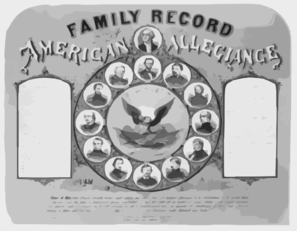 Family Record. American Allegiances Clip Art