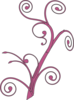 Rose Branch Swirl Clip Art