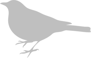 Gray Bird Silhouette Clip Art