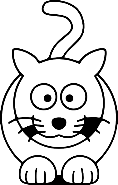 cat coloring clipart - photo #47
