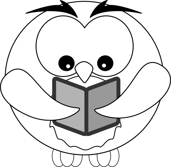 owl clipart black and white - photo #41