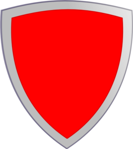 Plain Red Security Shield Clip Art