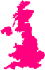United Kingdom Pink Map Uk Clip Art