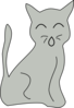 Grey Cat Clip Art