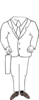 White Business Suit Clip Art