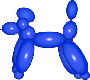 Balloon Dog Blue Clip Art