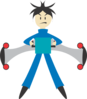Man With Jet Pack Clip Art