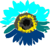 Blue Sunflower Clip Art