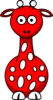 Red Giraffe Clip Art