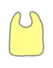 Yellow Gray Baby Bib Clip Art