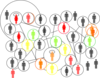 Social Network In Colours Clip Art