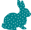 Bunny Polka Dot Silhouette Clip Art