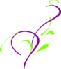 Purple And Green Wedding Corner Art Clip Art