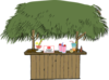 Tiki Bar With Drinks Clip Art