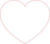 Baby Pink Heart Outline Clip Art