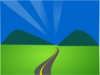 Sun Mountains Road Clip Art