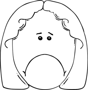 girl sad face clipart