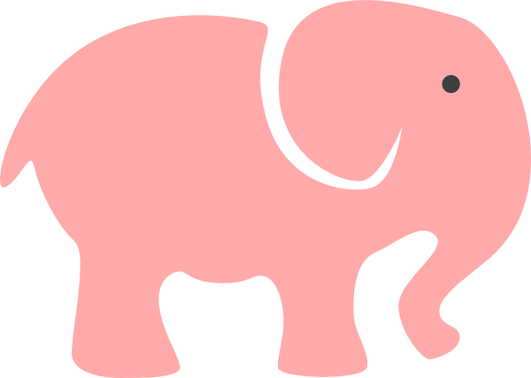 free pink elephant clipart - photo #11