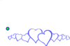Blue Heart Line Clip Art