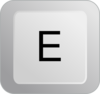 E Keyboard Button Clip Art