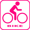 Pink Bike Icon Clip Art