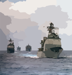 U.s. Navy Ships At Sea Clip Art