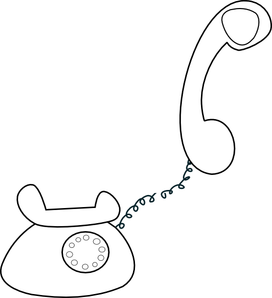 phone clipart black and white - photo #48