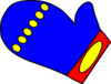 Blue Mitten Clip Art