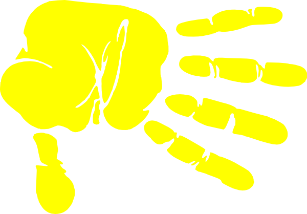 yellow hand clip art - photo #12