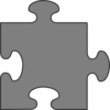 Gray Border Puzzle Piece Top Clip Art