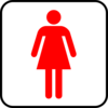 Female Red Border Wc Clip Art