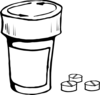 Pill Bottle Outline Clip Art