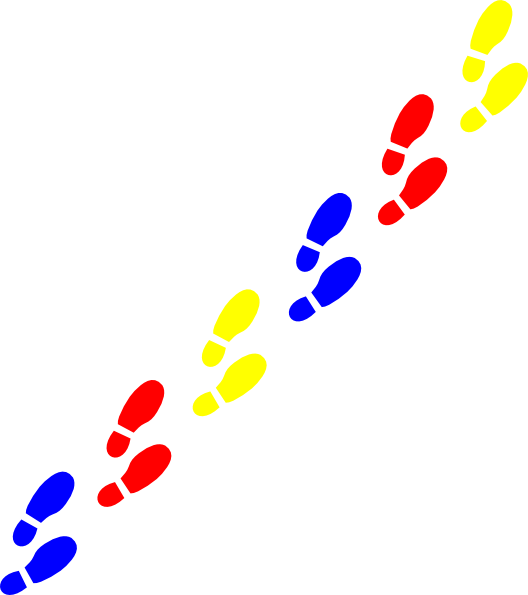 Colored Foot Prints Clip Art at Clker.com - vector clip ...