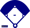 Baseball Field Blue Clip Art