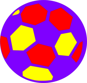 Multicolored Soccerball Clip Art