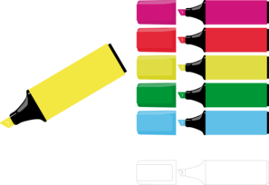 Highlighters Clip Art