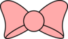 Pink Bow Black Trim Clip Art