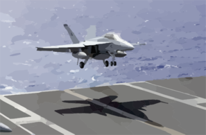 An F/a-18f Super Hornet Prepares To Make An Arrested Landing Clip Art