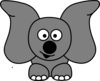 Grey Elephant Finger Puppet Final Clip Art