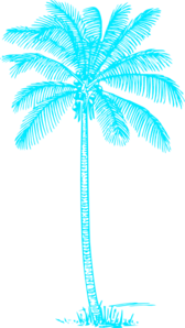 Blue Palm Tree Clip Art