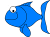 Light Blue Fish Clip Art