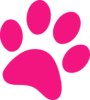 Paw Print Pink Clip Art