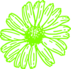 Bright Green Gerber Daisy Clip Art