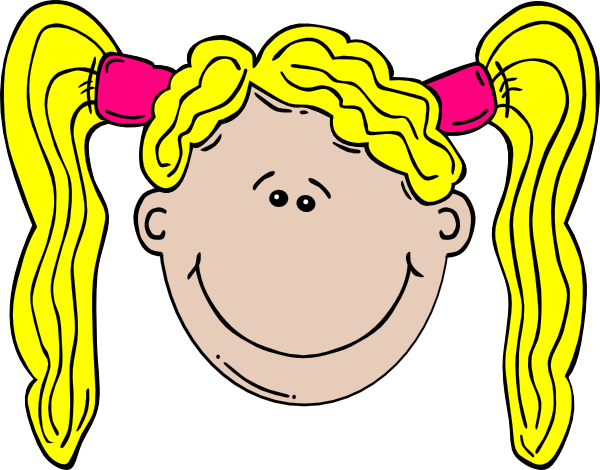 Clipart of a Blonde Hair Girl - wide 9