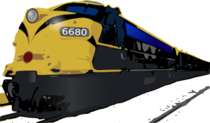 Train In Motion Clip Art