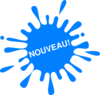 Nouveau Blue Splash Ink Clip Art