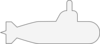 Submarine Grey Simple Clip Art